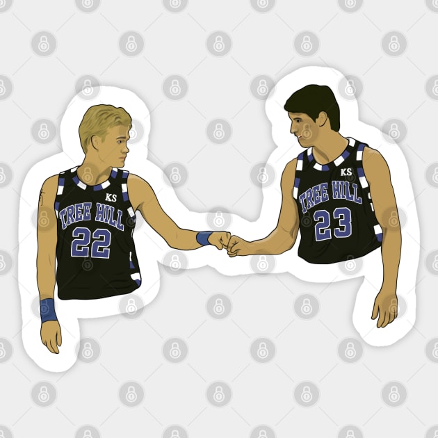 Lucas & Nathan Scott One Tree Hill Sticker by Hevding